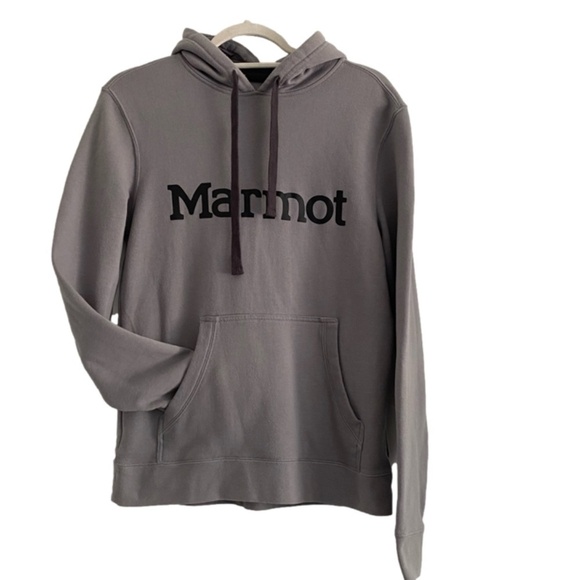 Unisex Marmot grey pullover hoodie size Small - Picture 1 of 12